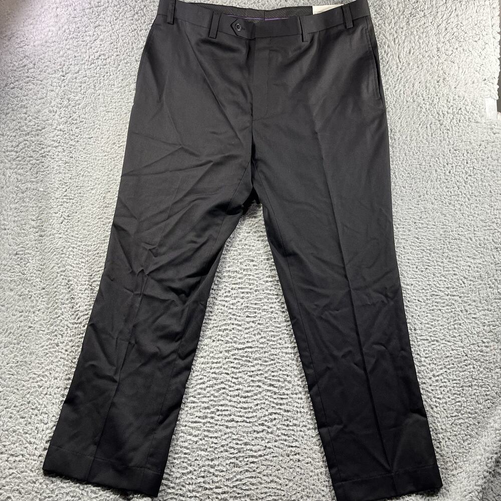 Greg Norman Platinum Collection Pants 40x30 Black Wool Cashmere Dress Slacks NWT
